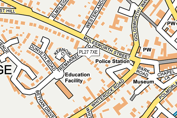 PL27 7XE map - OS OpenMap – Local (Ordnance Survey)