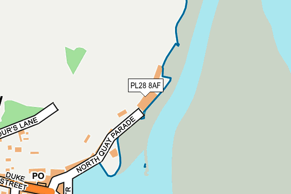 PL28 8AF map - OS OpenMap – Local (Ordnance Survey)