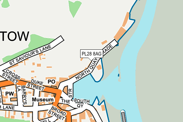 PL28 8AG map - OS OpenMap – Local (Ordnance Survey)
