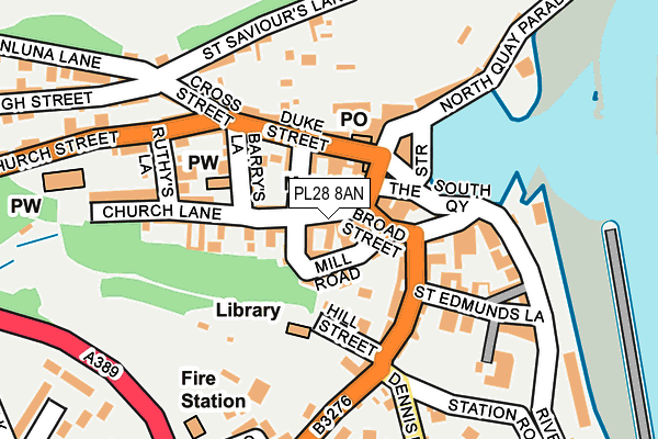 PL28 8AN map - OS OpenMap – Local (Ordnance Survey)