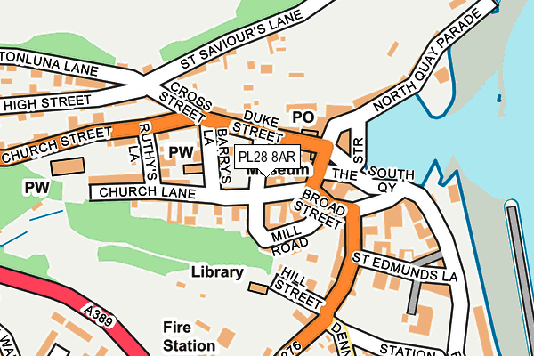PL28 8AR map - OS OpenMap – Local (Ordnance Survey)