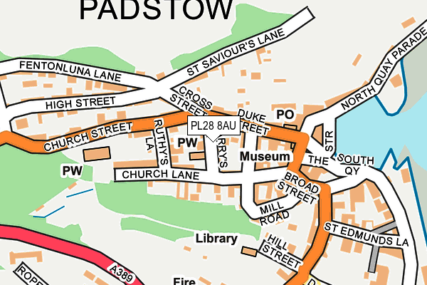 PL28 8AU map - OS OpenMap – Local (Ordnance Survey)