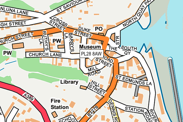 PL28 8AW map - OS OpenMap – Local (Ordnance Survey)