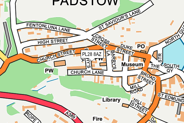 PL28 8AZ map - OS OpenMap – Local (Ordnance Survey)
