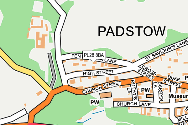 PL28 8BA map - OS OpenMap – Local (Ordnance Survey)