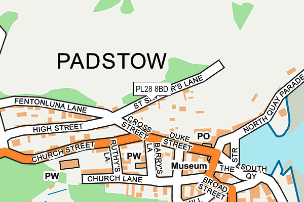 PL28 8BD map - OS OpenMap – Local (Ordnance Survey)