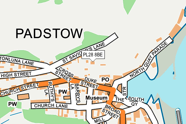 PL28 8BE map - OS OpenMap – Local (Ordnance Survey)