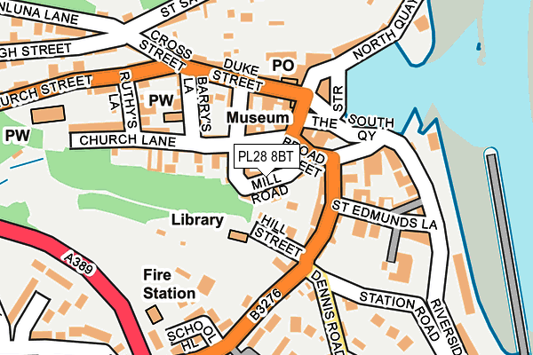 PL28 8BT map - OS OpenMap – Local (Ordnance Survey)