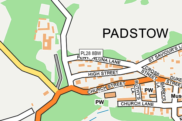 PL28 8BW map - OS OpenMap – Local (Ordnance Survey)