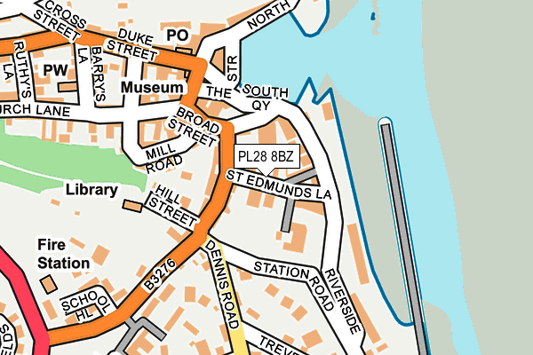 PL28 8BZ map - OS OpenMap – Local (Ordnance Survey)