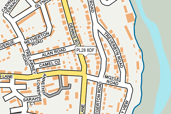 PL28 8DF map - OS OpenMap – Local (Ordnance Survey)