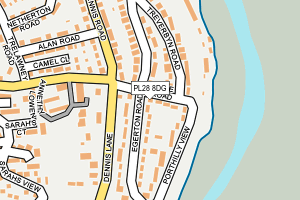 PL28 8DG map - OS OpenMap – Local (Ordnance Survey)