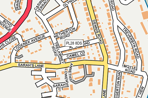 PL28 8DS map - OS OpenMap – Local (Ordnance Survey)