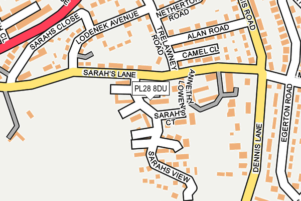 PL28 8DU map - OS OpenMap – Local (Ordnance Survey)