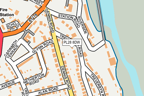 PL28 8DW map - OS OpenMap – Local (Ordnance Survey)