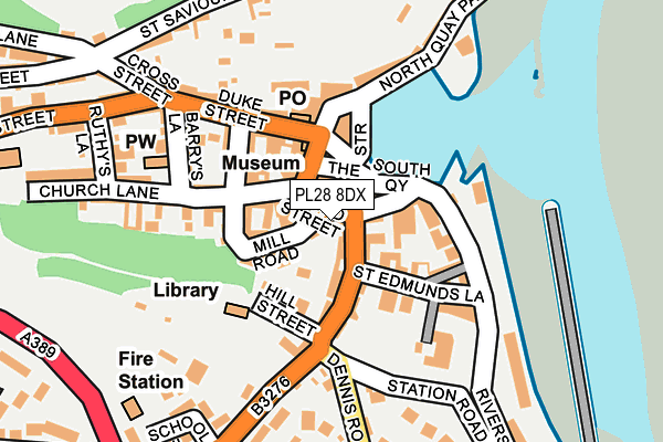 PL28 8DX map - OS OpenMap – Local (Ordnance Survey)