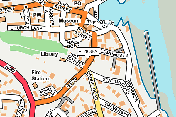 PL28 8EA map - OS OpenMap – Local (Ordnance Survey)