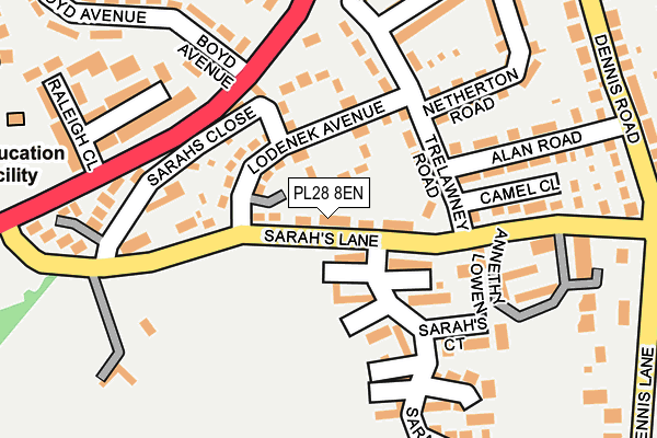 PL28 8EN map - OS OpenMap – Local (Ordnance Survey)