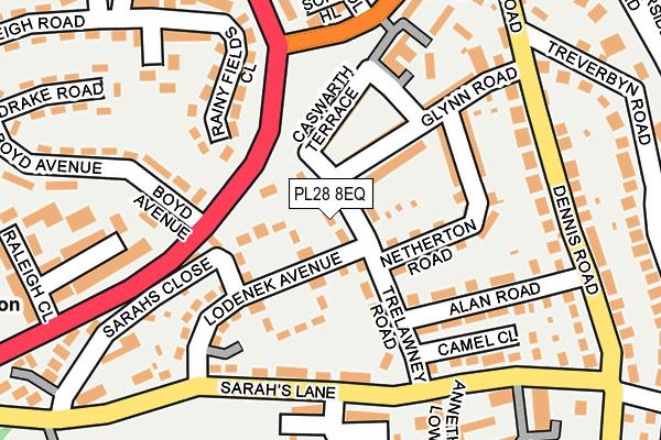 PL28 8EQ map - OS OpenMap – Local (Ordnance Survey)