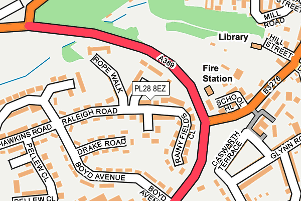 PL28 8EZ map - OS OpenMap – Local (Ordnance Survey)