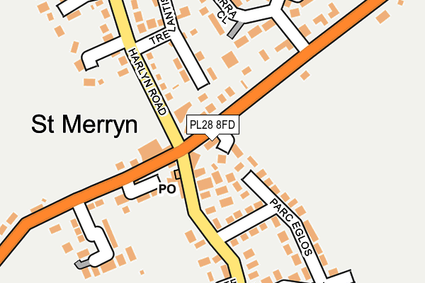 PL28 8FD map - OS OpenMap – Local (Ordnance Survey)