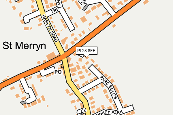 PL28 8FE map - OS OpenMap – Local (Ordnance Survey)