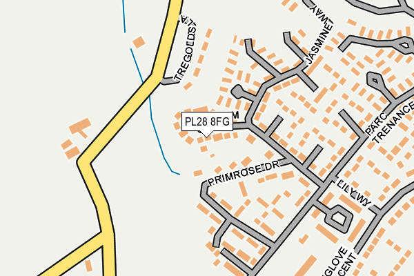 PL28 8FG map - OS OpenMap – Local (Ordnance Survey)