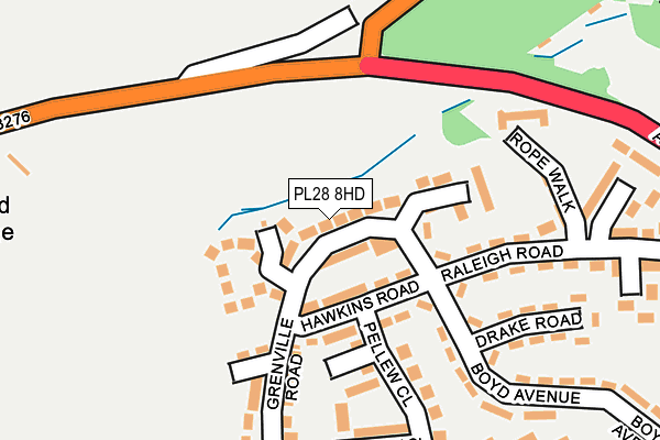 PL28 8HD map - OS OpenMap – Local (Ordnance Survey)
