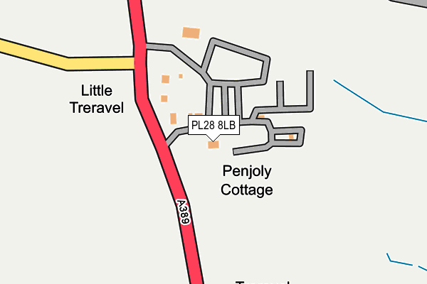 PL28 8LB map - OS OpenMap – Local (Ordnance Survey)