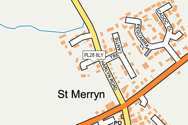 PL28 8LY map - OS OpenMap – Local (Ordnance Survey)