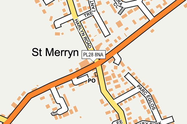 PL28 8NA map - OS OpenMap – Local (Ordnance Survey)
