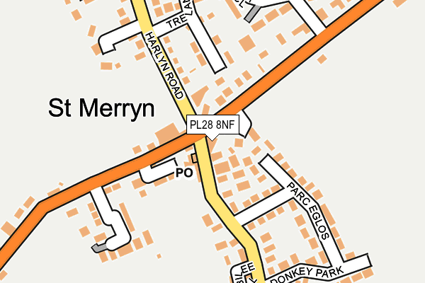 PL28 8NF map - OS OpenMap – Local (Ordnance Survey)