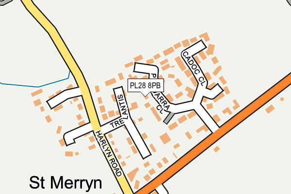 PL28 8PB map - OS OpenMap – Local (Ordnance Survey)