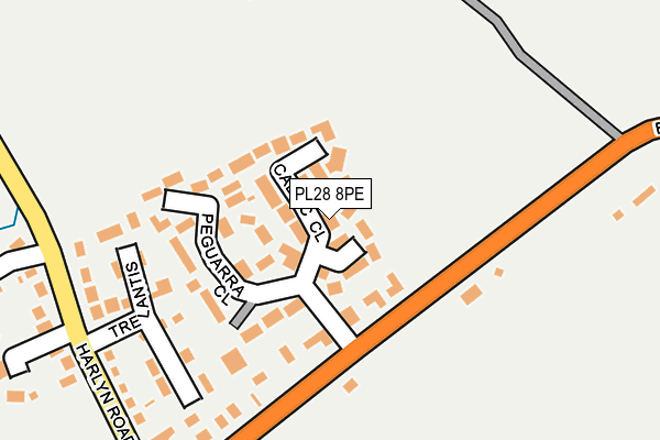 PL28 8PE map - OS OpenMap – Local (Ordnance Survey)