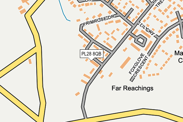 PL28 8QB map - OS OpenMap – Local (Ordnance Survey)