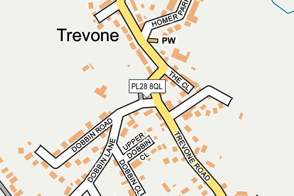PL28 8QL map - OS OpenMap – Local (Ordnance Survey)