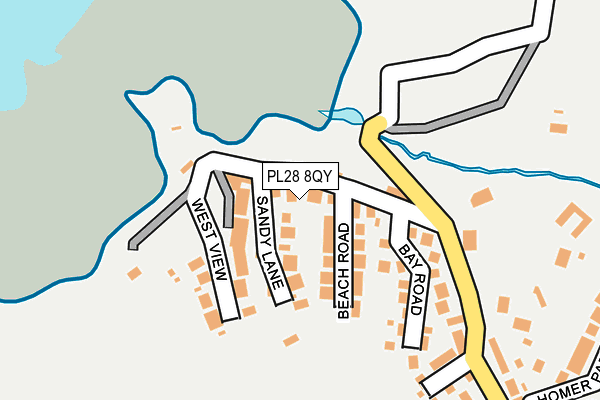 PL28 8QY map - OS OpenMap – Local (Ordnance Survey)