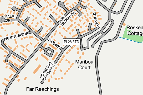 PL28 8TD map - OS OpenMap – Local (Ordnance Survey)