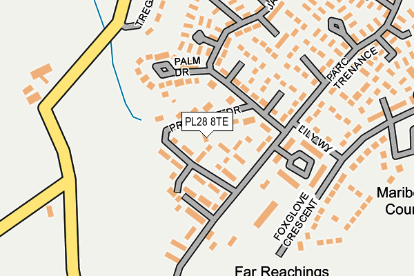 PL28 8TE map - OS OpenMap – Local (Ordnance Survey)