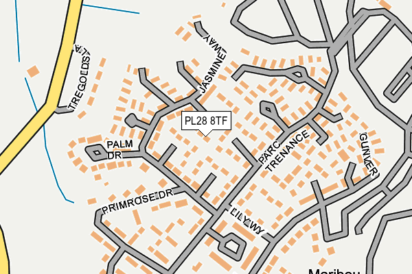 PL28 8TF map - OS OpenMap – Local (Ordnance Survey)