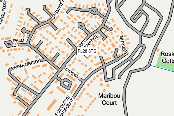PL28 8TG map - OS OpenMap – Local (Ordnance Survey)