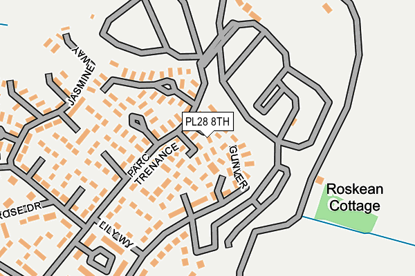 PL28 8TH map - OS OpenMap – Local (Ordnance Survey)