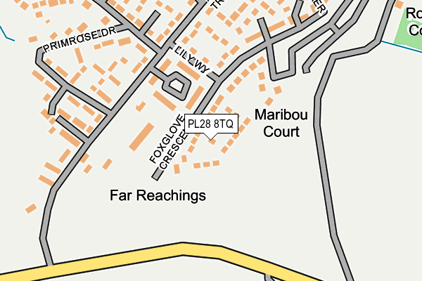 PL28 8TQ map - OS OpenMap – Local (Ordnance Survey)