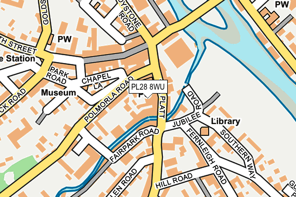 PL28 8WU map - OS OpenMap – Local (Ordnance Survey)