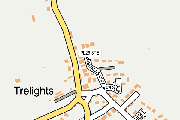 PL29 3TE map - OS OpenMap – Local (Ordnance Survey)