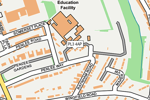 PL3 4AP map - OS OpenMap – Local (Ordnance Survey)