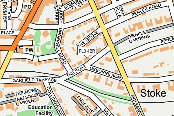 PL3 4BR map - OS OpenMap – Local (Ordnance Survey)