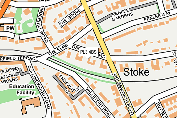 PL3 4BS map - OS OpenMap – Local (Ordnance Survey)