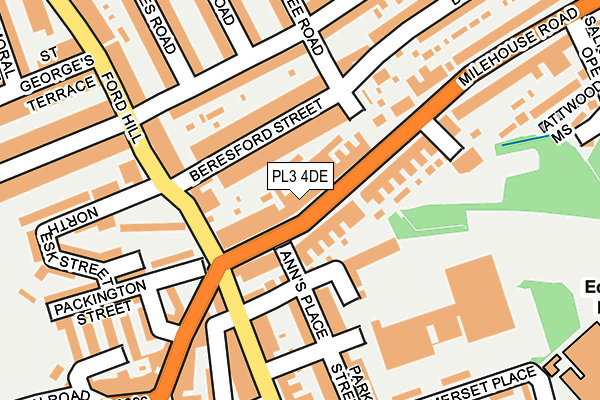 PL3 4DE map - OS OpenMap – Local (Ordnance Survey)
