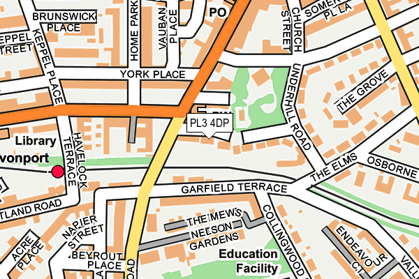 PL3 4DP map - OS OpenMap – Local (Ordnance Survey)